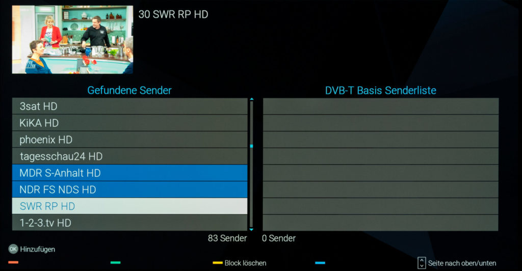 Programme in der richtigen Sortierung einfügen