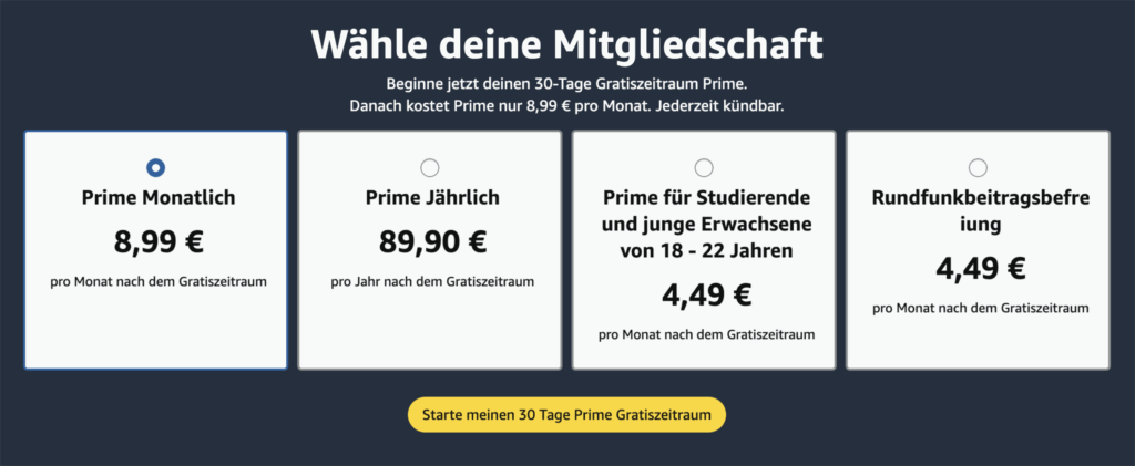 Amazon Prime Lohnt sich das Abo – Preise