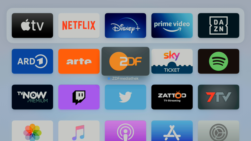 Beim Apple TV bleiben App-technisch so gut wie keine Wünsche offen. | Bild: Apple