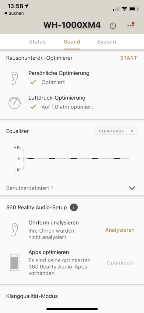 Sony WH-1000XM4 Connect App