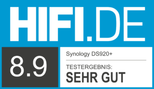 HIFI.DE Testsiegel für Synology DS920+