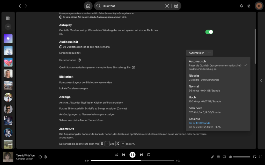 Spotify im Test Audioqualitaet