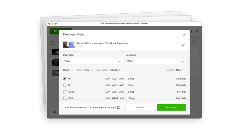 Youtube Videos herunterladen mit Youtube Video 4K Downloader