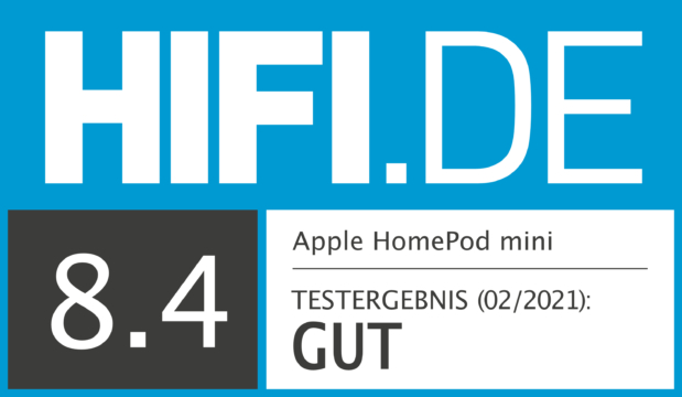 HIFI.DE Testsiegel für Apple HomePod mini