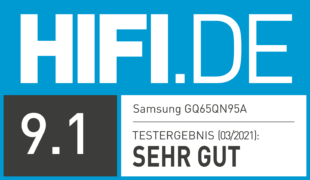 HIFI.DE Testsiegel für Samsung QN95A im Test: Mit Mini-LED der beste QLED aller Zeiten?