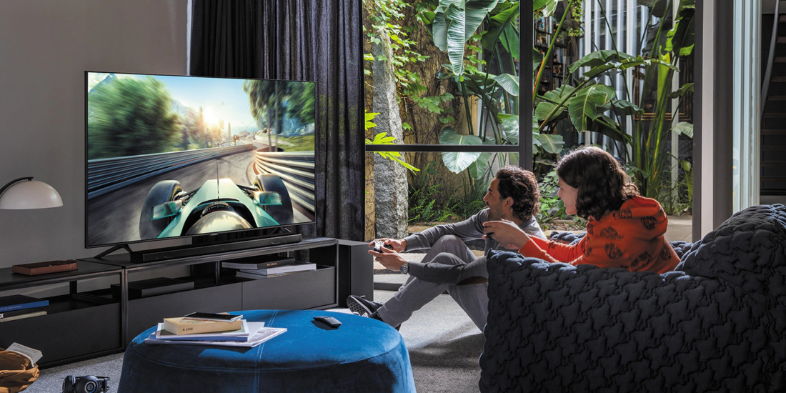 Samsung bewirbt seine QLED-TVs auch als Gaming-Bildschirme.