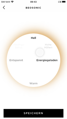 B&O App Klangregelung Hell