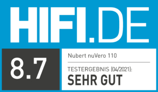 HIFI.DE Testsiegel für Nubert nuVero 110