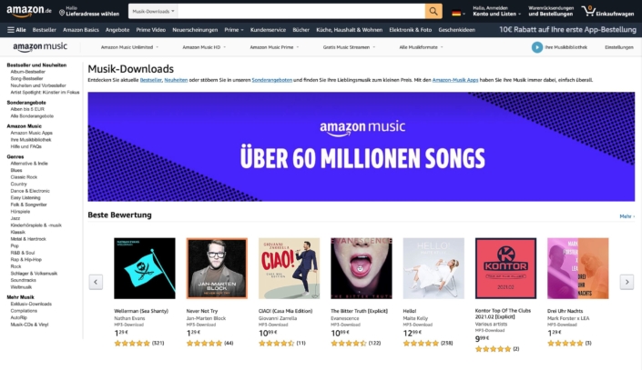 Warum Kann Ich Bei Amazon Keine Mp3 Kaufen Musik-MP3 online kaufen und herunterladen: Diese Möglichkeiten hast du