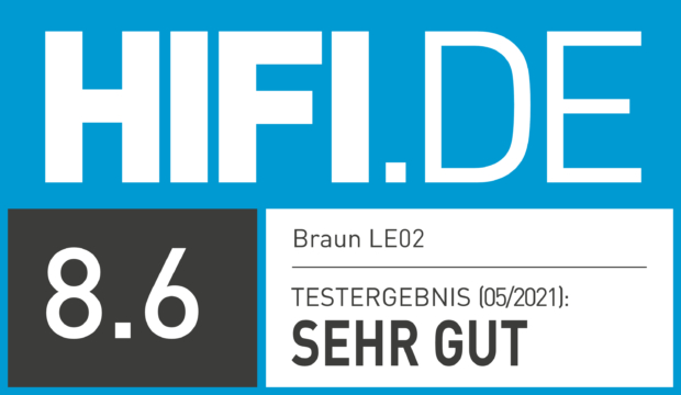 HIFI.DE Testsiegel für Braun LE02