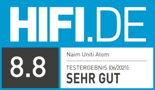 HIFI.DE Testsiegel für Naim Uniti Atom