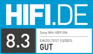 HIFI.DE Testsiegel Kopfhörer Sony WH-XB910N 8.3