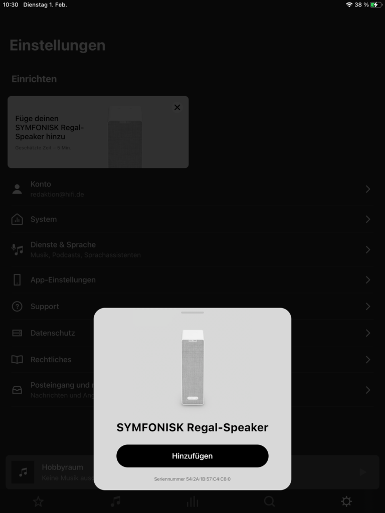IKEA Symfonisk Regallautsprecher Sonos App