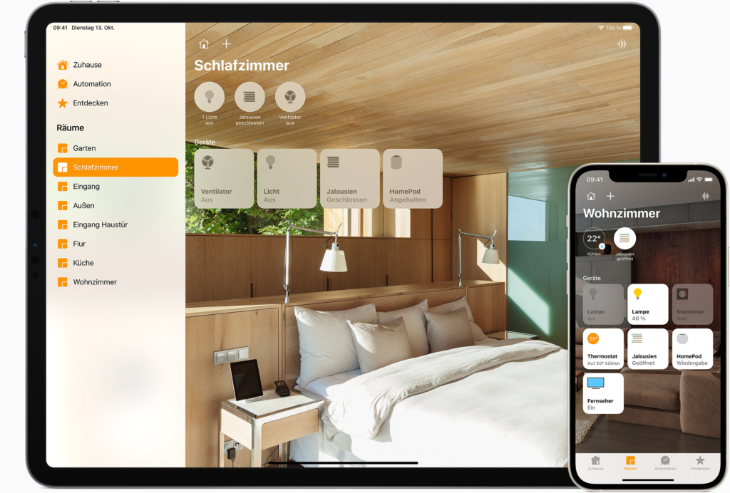 Apple Homekit Beispiel Schlafzimmer