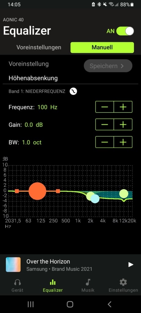Shure Aonic 40 App Equalizer