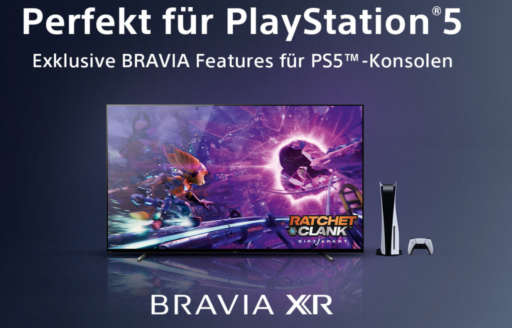 Schon seit 2021 bewirbt Sony ausgewählte Bravia-TVs als "Perfekt für PlayStation 5"