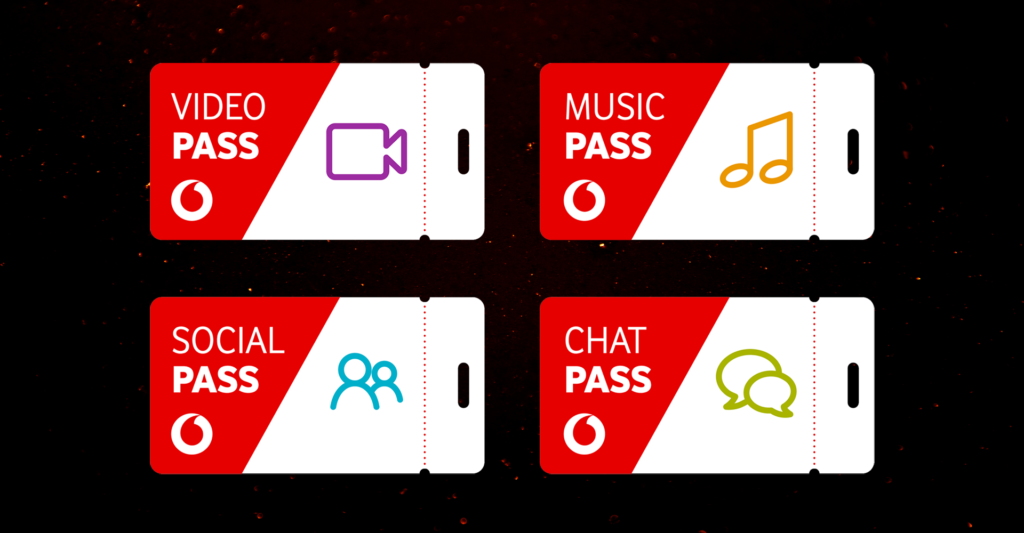 Vodafone hat verschiedene Pässe angeboten, aus denen Kunden wählen konnten.