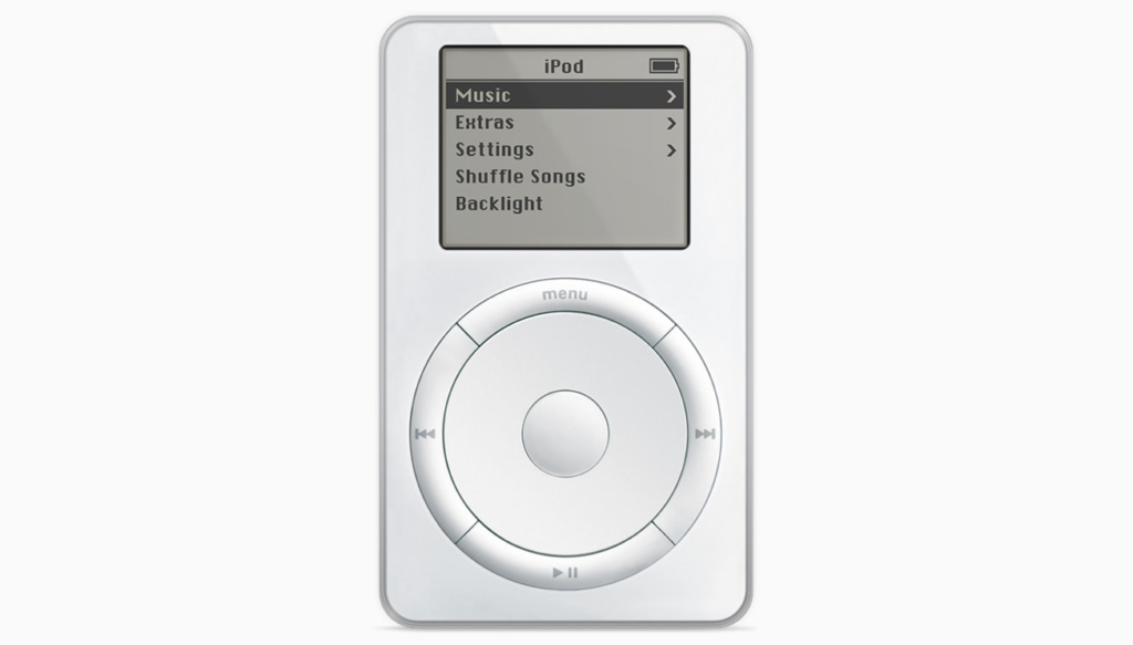 Der erste Apple iPod mag mittlerweile veraltet wirken, wurde aber zum Lifestyle-Symbol. 