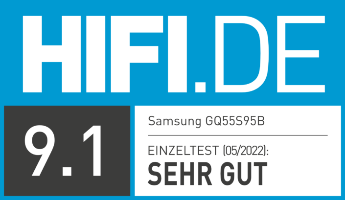 HIFI.DE Testsiegel - Fernseher - Samsung GQ55S95B - 9.1