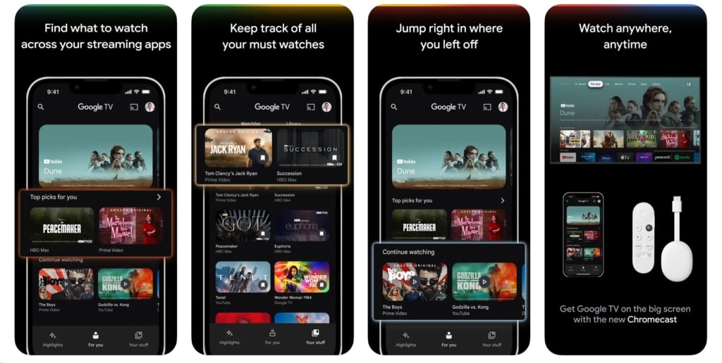 Google TV für Apple iOS kann ab sofort aus dem offiziellen App Store bezogen werden. 