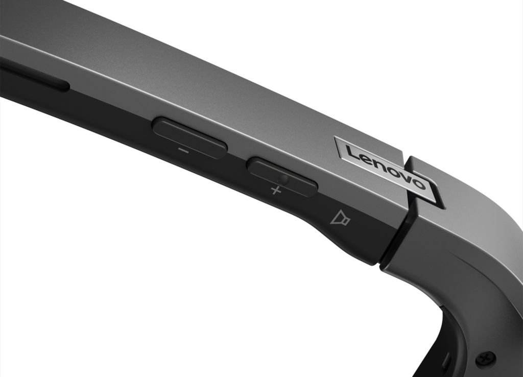 An den Lenovo Glasses T1 sitzen auch Buttons zur Steuerung.