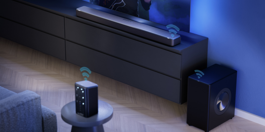 Auch die Philips Fidelio FB1 Soundbar ist für die neue Play-Fi-Home-Theater-Lösung bereit.