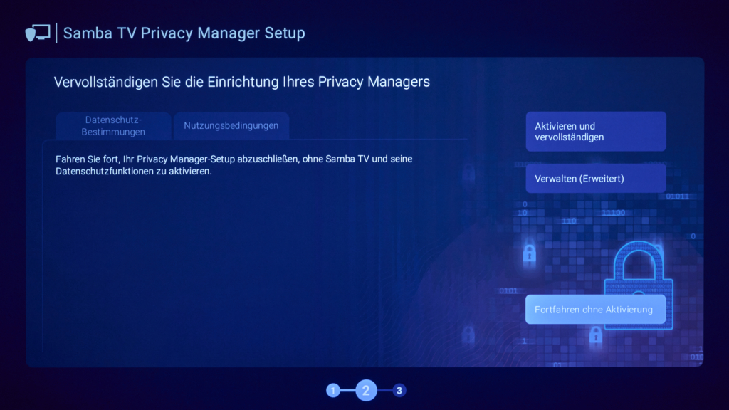 Panasonic Samba Privacy Manager Werbung