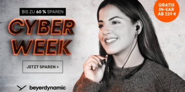 Cyber Week bei beyerdynamic: Gratis-Kopfhörer und bis zu 60% Rabatt!