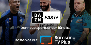 Der Kanal DAZN Fast+ stößt exklusiv zu Samsung TV Plus.