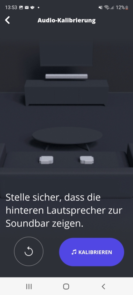Raumkalibrierung im Gange