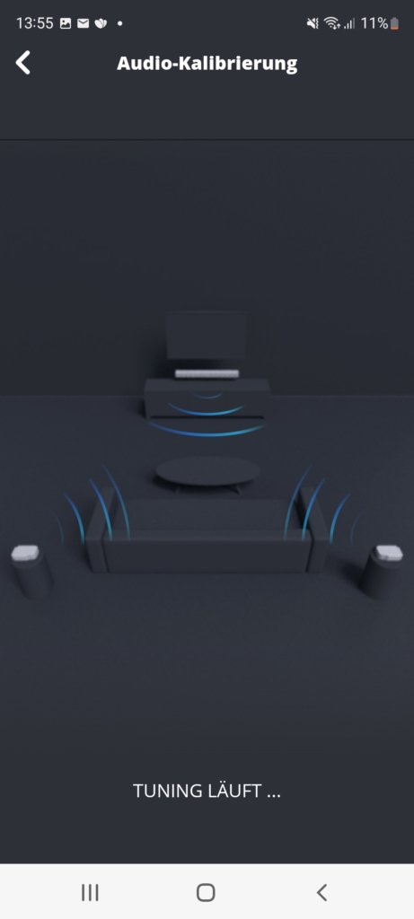 Start Raumkalibrierung App