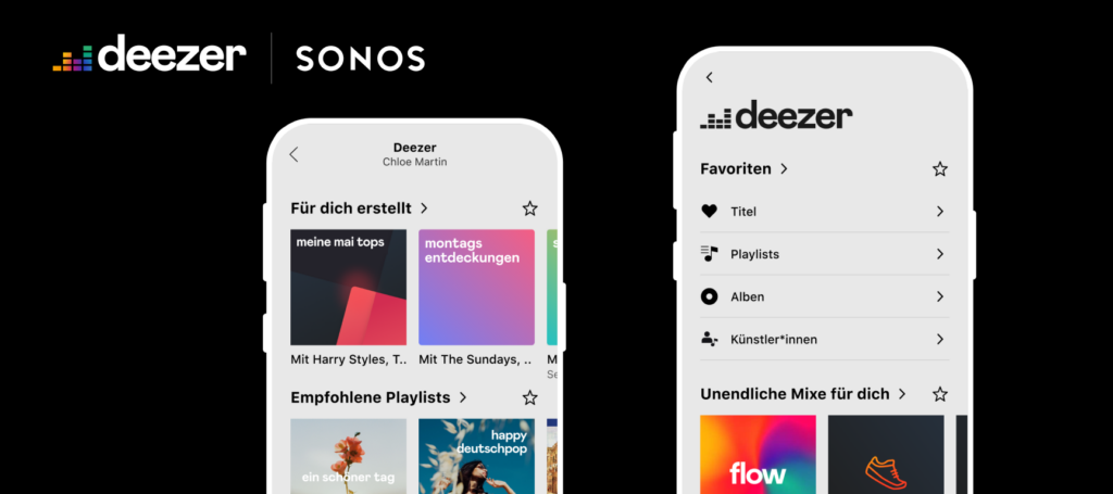 Deezer kooperiert schon länger mit Sonos - etwa über die App-Einbindung.