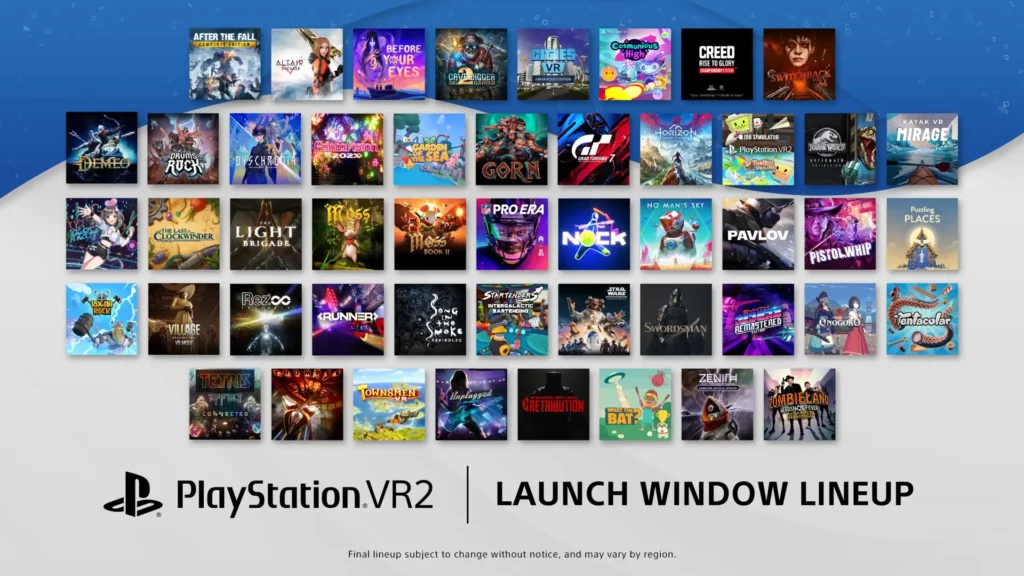 Im Launch-Fenster der PlayStation VR2 erscheinen rund 40 Spiele für das Gerät.