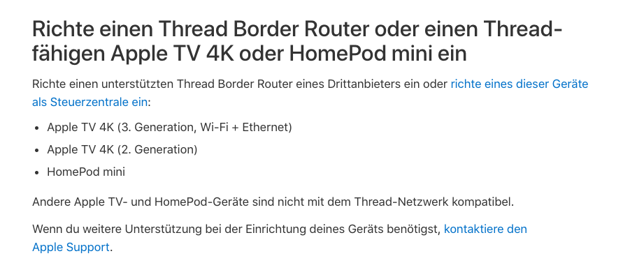 Apple Thread Border Router Apple TV HomePod. 