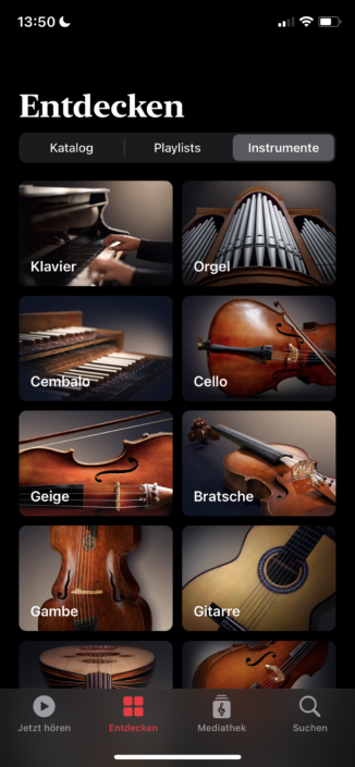 Apple Music Classical Screenshot Entdecken 2