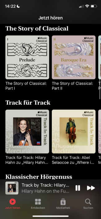 Apple Music Classical Screenshot Startseite 4