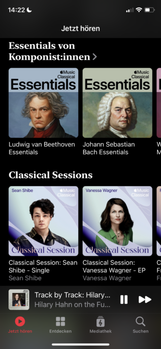 Apple Music Classical Screenshot Startseite 6