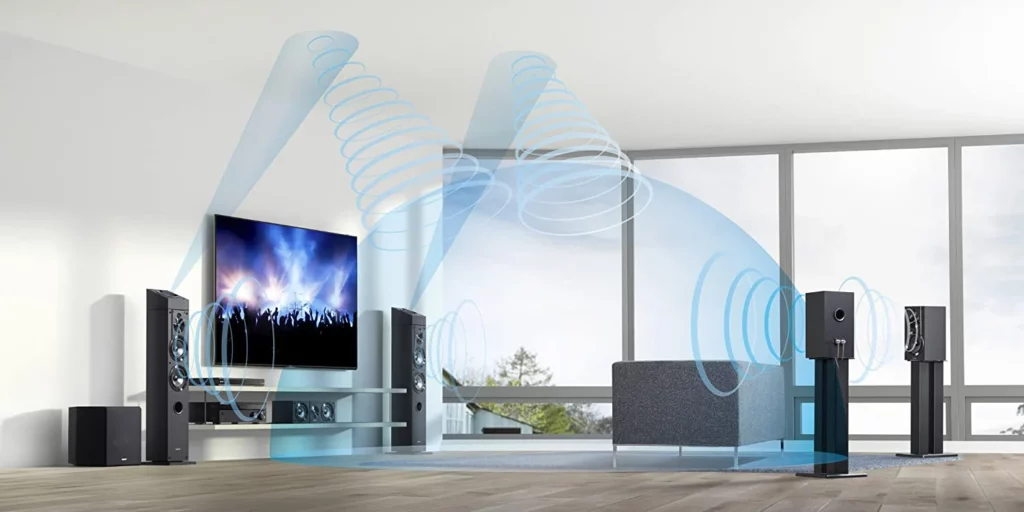 Dolby Atmos funktioniert mit Decken- oder Upfiring-Lautsprechern. 