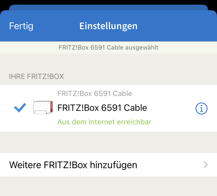 FritzBox Fernzugriff Internet
