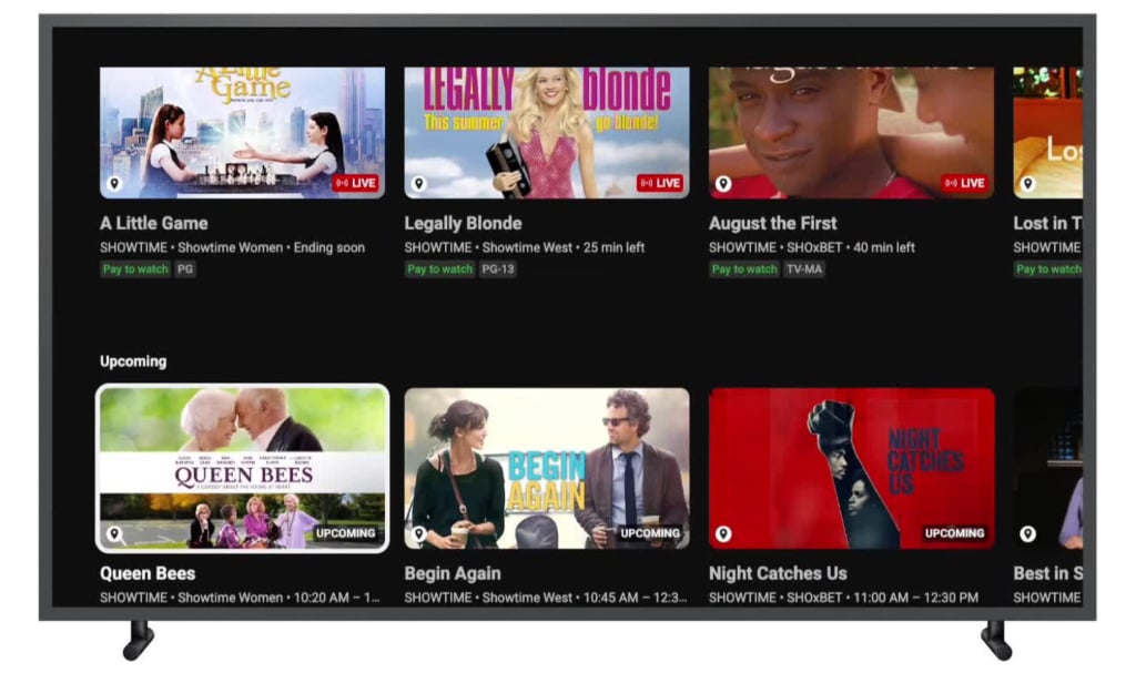 So sehen die YouTube Primetime Channels in den USA aus.