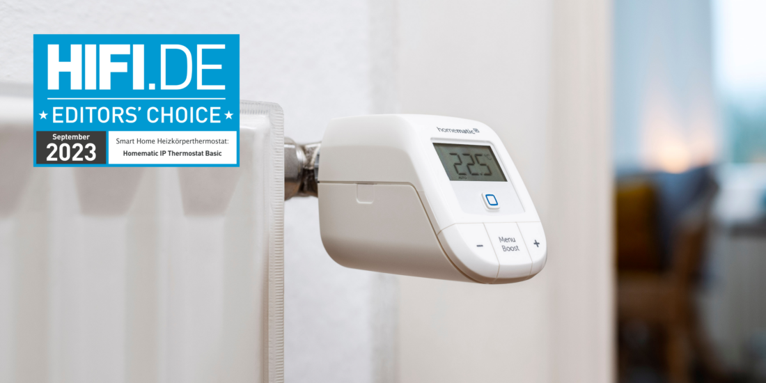 HIFI.DE Editors Choice Awards 2023 Smart Home Heizkörperthermostat Homematic iP Thermostat Basic