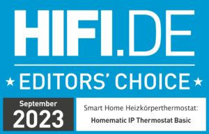 HIFI.DE Editors Choice Awards 2023 Smart Home Heizkörperthermostat Homematic IP Thermostat Basic