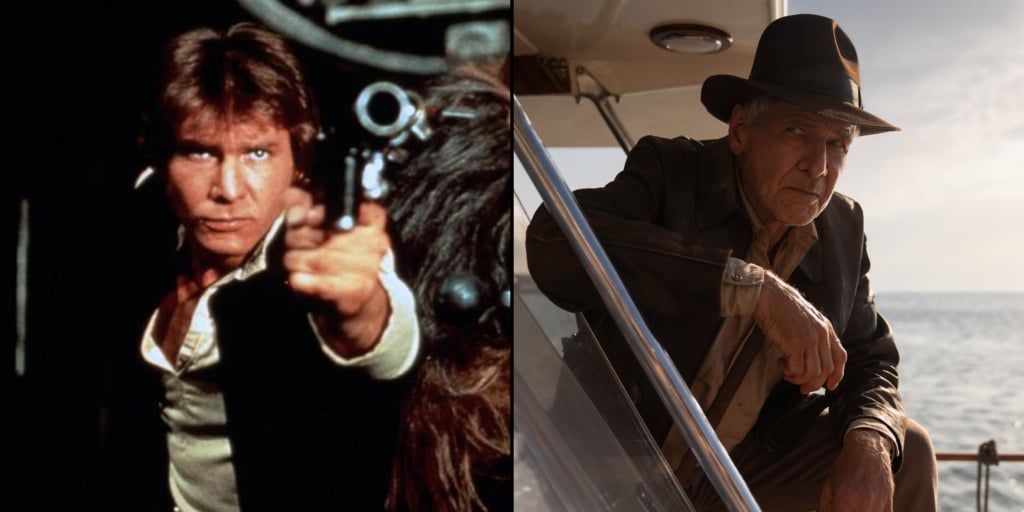 Harrison Ford in zwei Filmszenen
