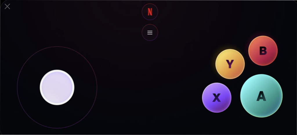 Netflix Game Controller App Screenshot