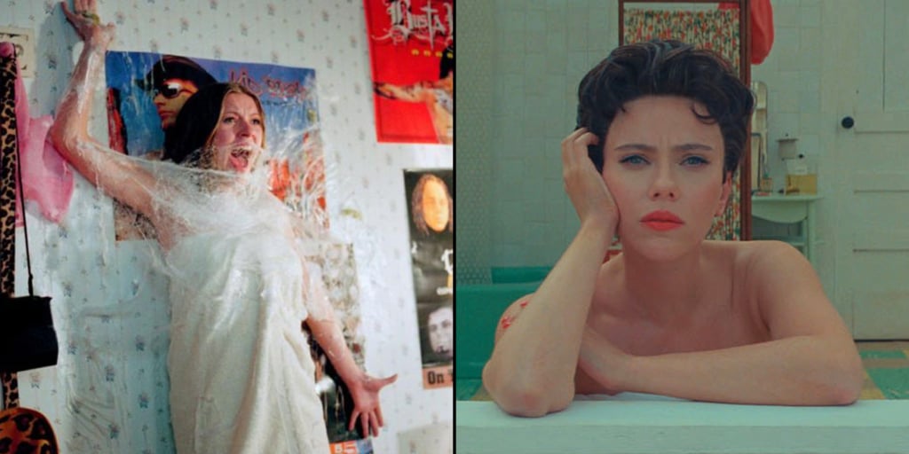 Scarlett Johansson in zwei Filmszenen