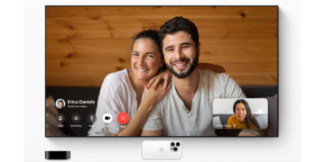 Apple tvOS 17 erlaubt FaceTime-Chats am Fernseher.