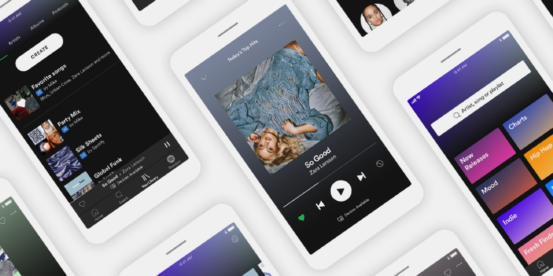 Verschiedene Ansichten der App Spotify – So klappt der Wechsel zu Apple Music