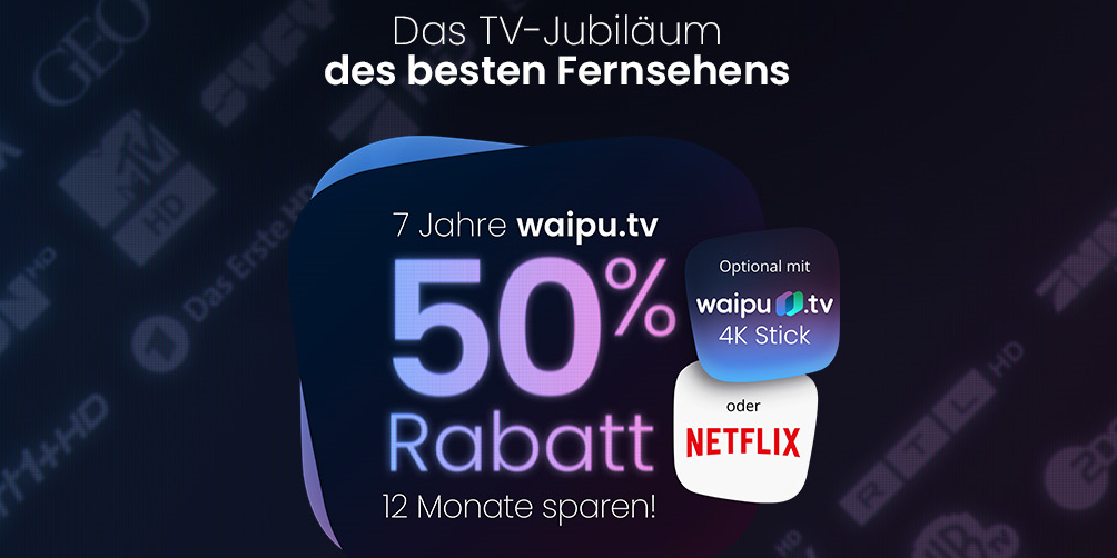 % Waipu.tv Rabatt 50 Angebot: 12 dir über im Sichere Monate