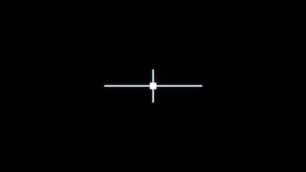Screenshot helles Kreuz auf schwarzem Hintergrund