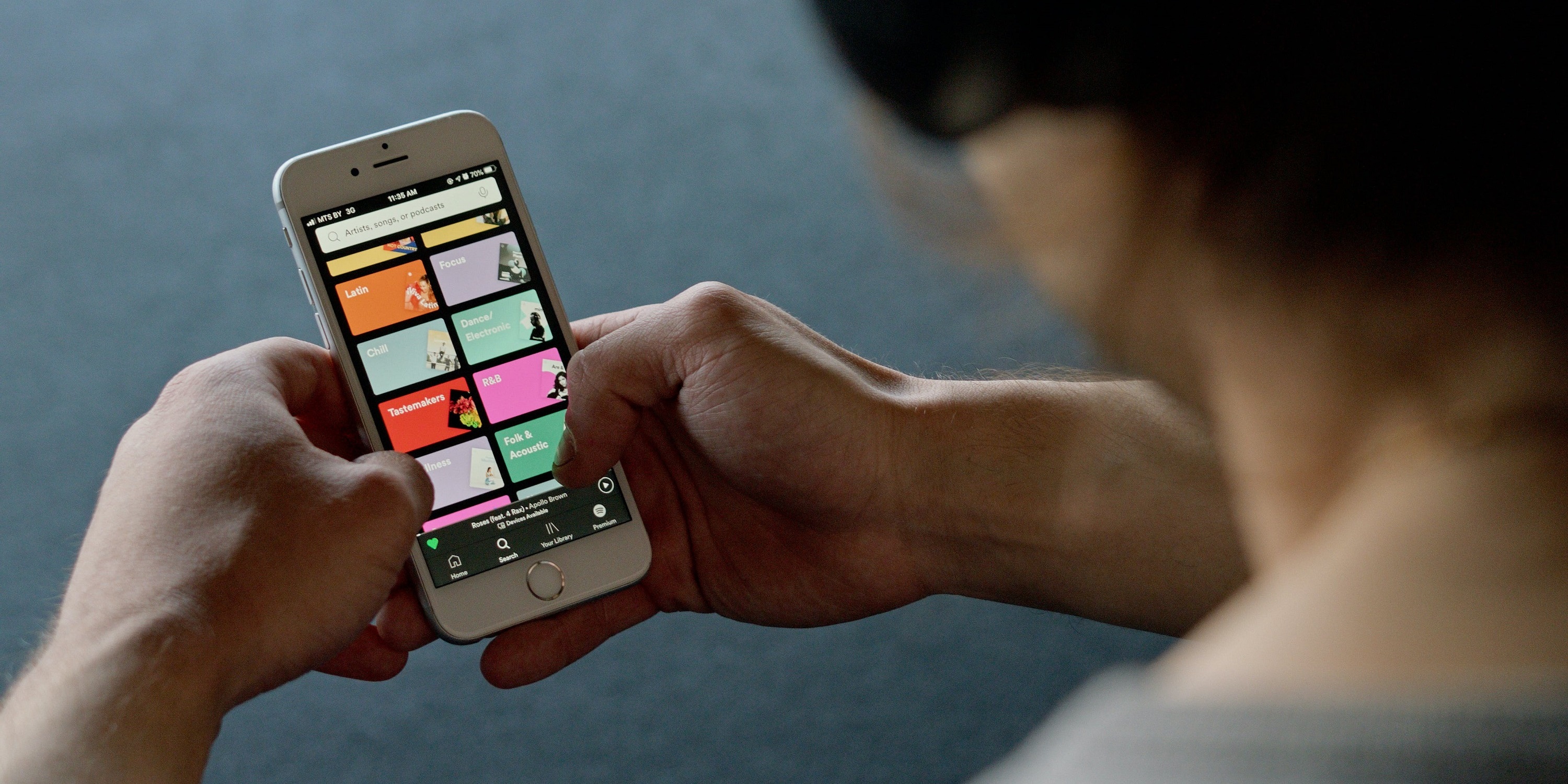 Spotify-App auf Smartphone